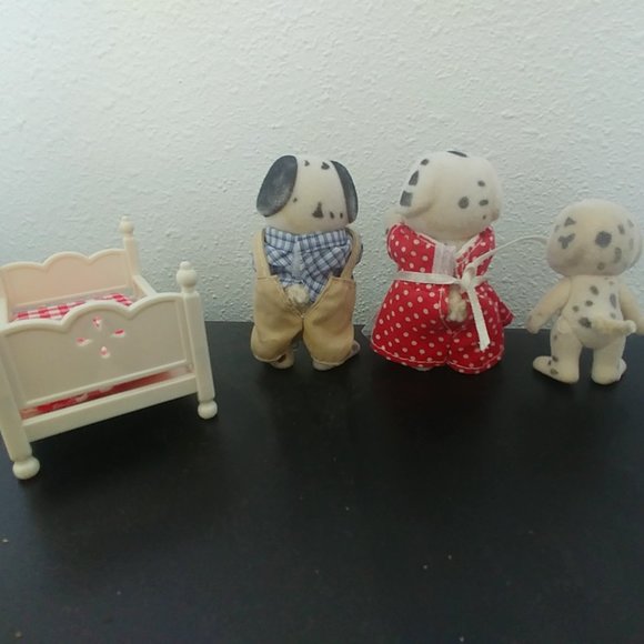 VINTAGE Calico Critters Dalmatians Mom Dad Sister - Picture 2 of 2